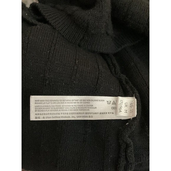 Free People Beach Womens Textured Mini Dress M Black Cover Up Minimalist Bodycon - Picture 6 of 6